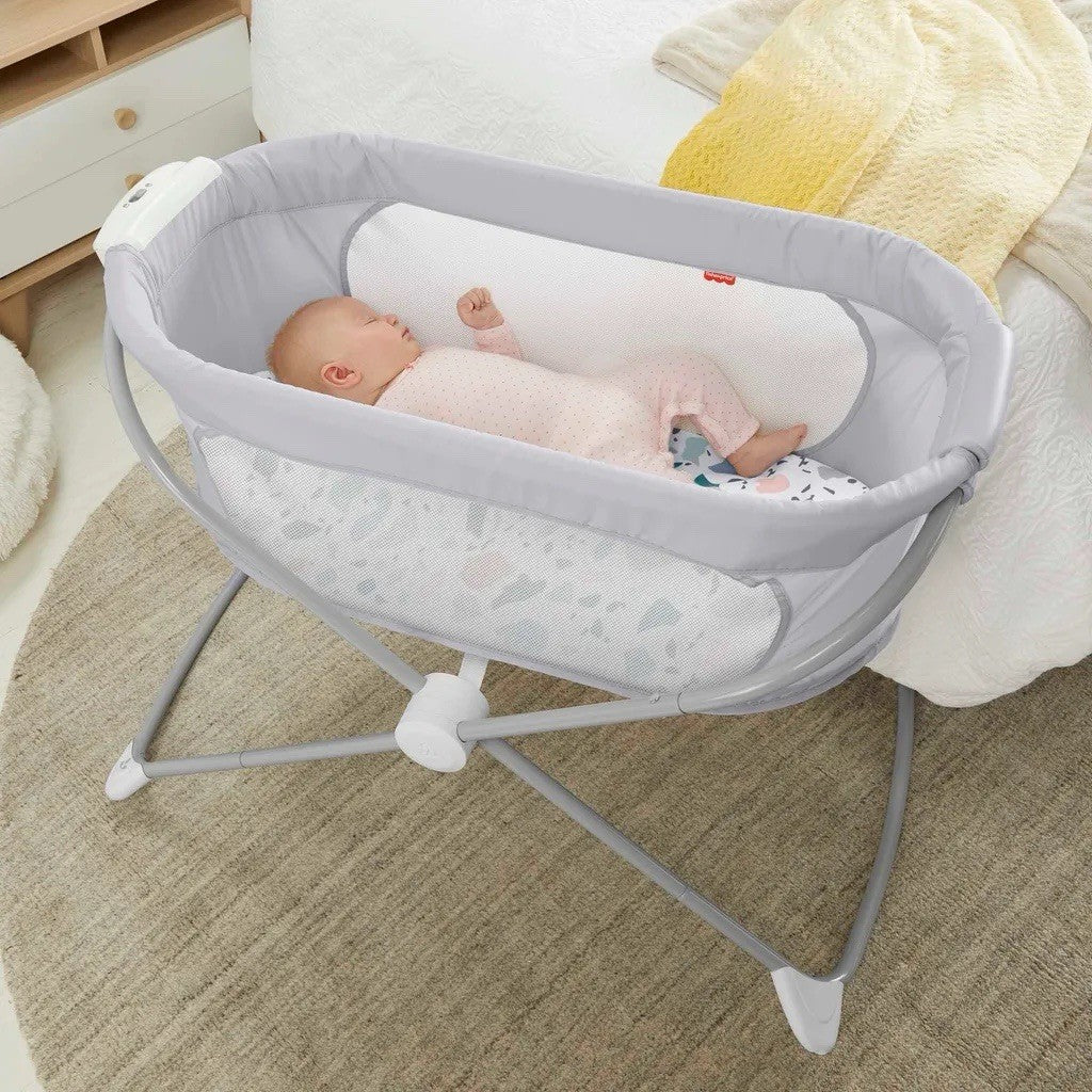 Baby Beistellbett Fisher Price faltbar Reisebett mit Schaukelfunktion