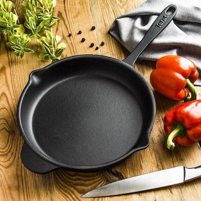 Grillpfanne Gusseisenpfanne Induktion 26cm Ofenfest Bratpfanne  Tefal