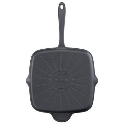 Grillpfanne Gusseisen 26cm Induktion Tefal Pfanne eckig Ofenfest Grillstreifen