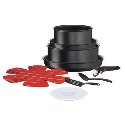 Tefal Ingenio Set 12-teilig Induktion Pfannen Töpfe Stapelbar Antihaft Griff