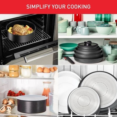 Tefal Ingenio Set 12-teilig Induktion Pfannen Töpfe Stapelbar Antihaft Griff