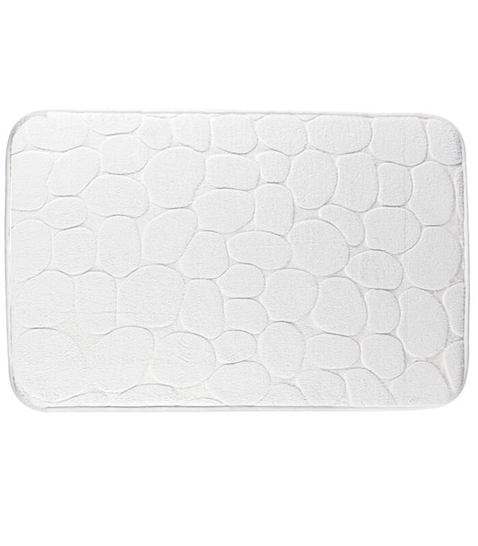 Badematte Badeteppich Duschvorleger Weiß 50x80cm antirutsch weich & saugfähig