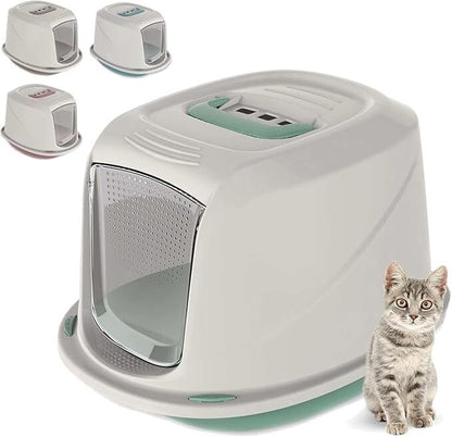 Katzenklo Katzentoilette Katzen WC hygienisch mit Haube Deckel Kohlefilter Griff