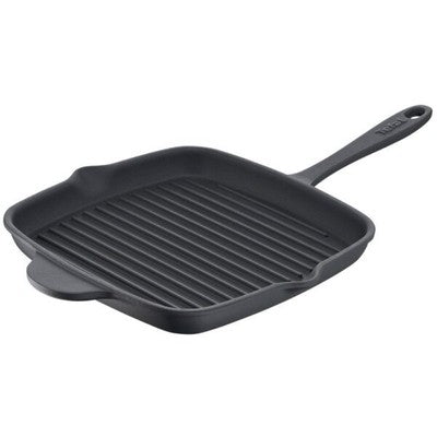 Grillpfanne Gusseisen 26cm Induktion Tefal Pfanne eckig Ofenfest Grillstreifen
